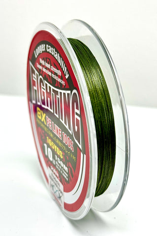 8XFIGHINT BRAIDS Fishing Line - 165 Yards (10lbs, 20lbs, 30lbs, 40lbs) - Green Olive Line