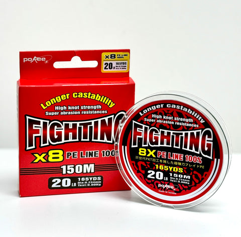 8XFIGHINT BRAIDS Fishing Line - 165 Yards (10lbs, 20lbs, 30lbs, 40lbs) - Green Olive Line